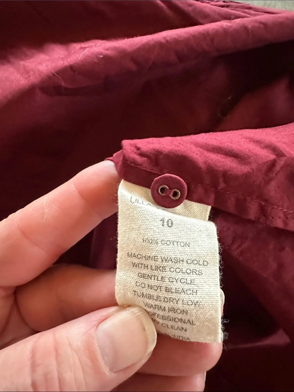 Ulla Johnson Ora blouse Women's Burgundy V-Neck Peasant Blouse Sz 10